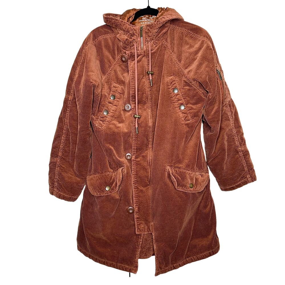 American Eagle Outfitters Corduroy Parka Coat Size Medium